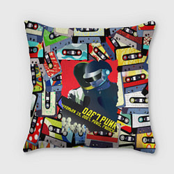 Подушка квадратная Daft Punk Records, цвет: 3D-принт
