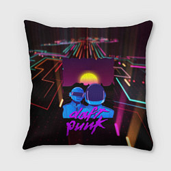 Подушка квадратная Daft Punk Electrix, цвет: 3D-принт