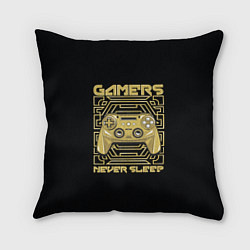 Подушка квадратная GAMERS NEVER SLEEP