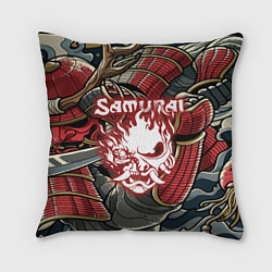Подушка квадратная SAMURAI CYBERPUNK NINJA, цвет: 3D-принт