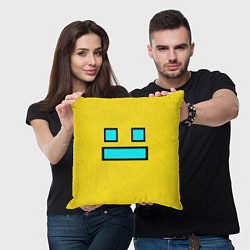 Подушка квадратная Geometry Dash: Smile, цвет: 3D-принт — фото 2