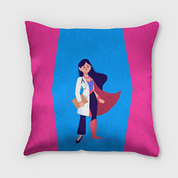 Подушка квадратная Медсестра Super Nurse Z, цвет: 3D-принт