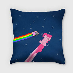 Подушка квадратная Nyan cat x Pony, цвет: 3D-принт