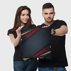 Подушка квадратная 3D Dark red & black, цвет: 3D-принт — фото 2