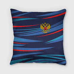 Подушка квадратная РОССИЯ RUSSIA UNIFORM, цвет: 3D-принт