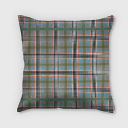 Подушка квадратная Шотландская клетка, тартан, цвет: 3D-принт