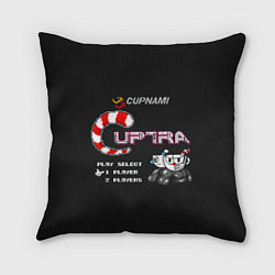 Подушка квадратная CupHead x Contra, цвет: 3D-принт