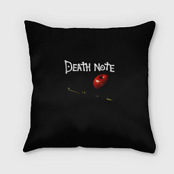 Подушка квадратная Death Note яблоко и ручка, цвет: 3D-принт