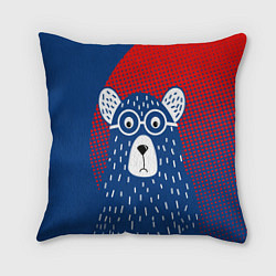 Подушка квадратная Медведь, цвет: 3D-принт