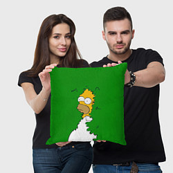 Подушка квадратная Мем с Гомером, цвет: 3D-принт — фото 2