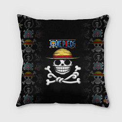 Подушка квадратная Пираты Соломенной Шляпы One Piece, цвет: 3D-принт