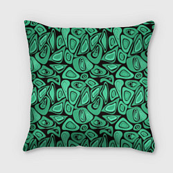 Подушка квадратная Зеленый абстрактный узор