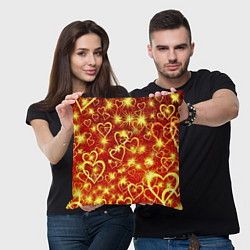 Подушка квадратная Любовный взрыв, цвет: 3D-принт — фото 2