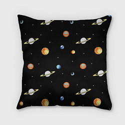 Подушка квадратная Планеты в космосе