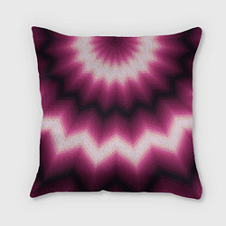Подушка квадратная Черно-пурпурный калейдоскоп, цвет: 3D-принт
