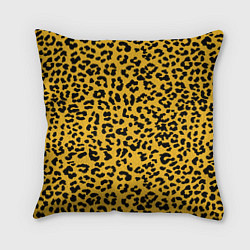 Подушка квадратная Леопард желтый