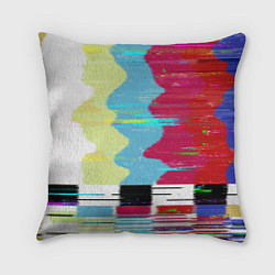 Подушка квадратная TV glitch, цвет: 3D-принт