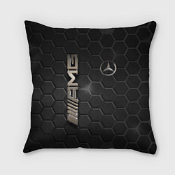 Подушка квадратная MERCEDES LOGO BRONZE, цвет: 3D-принт