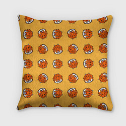 Подушка квадратная Тигры паттерн, цвет: 3D-принт
