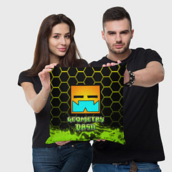 Подушка квадратная Geometry Dash, цвет: 3D-принт — фото 2