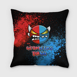 Подушка квадратная Geometry Dash Red Blue, цвет: 3D-принт