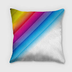 Подушка квадратная РАДУЖНЫЕ ПОЛОСЫ RAINBOW Z