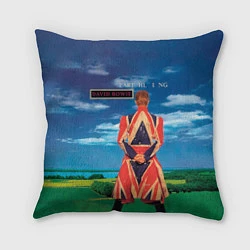 Подушка квадратная Earthling - David Bowie, цвет: 3D-принт