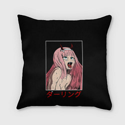 Подушка квадратная Зеро ту ahegao франкс