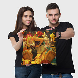Подушка квадратная Bowser and princesses in the dungeon, цвет: 3D-принт — фото 2