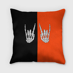 Подушка квадратная Ладошки скелета, цвет: 3D-принт