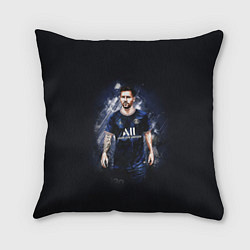 Подушка квадратная Lionel Messi Paris Saint-Germain, цвет: 3D-принт