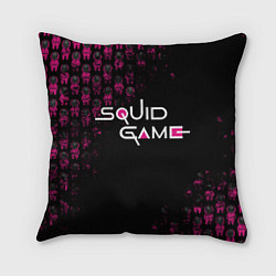 Подушка квадратная Игра в кальмара: Логотип, цвет: 3D-принт
