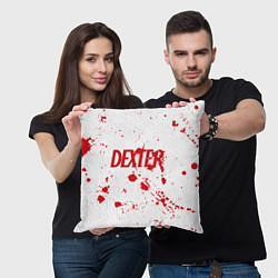 Подушка квадратная Dexter logo Декстер брызги крови, цвет: 3D-принт — фото 2