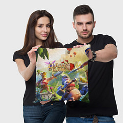Подушка квадратная CLASH OF CLANS БИТВА КЛАНОВ, цвет: 3D-принт — фото 2