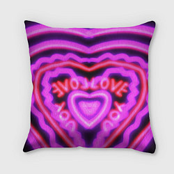 Подушка квадратная Lover love, цвет: 3D-принт