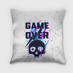 Подушка квадратная Game OVER - NEON 3D, цвет: 3D-принт