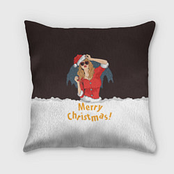 Подушка квадратная Снегурка Merry Christmas, цвет: 3D-принт