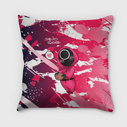 Подушка квадратная Девушка Игра в кальмара, цвет: 3D-принт