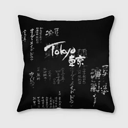 Подушка квадратная Токио Надпись Иероглифы Япония Tokyo