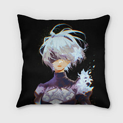 Подушка квадратная Венецианская девушка Nier automata 2b, цвет: 3D-принт