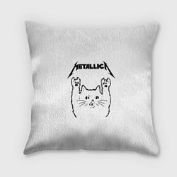 Подушка квадратная Metallica Meowtallica