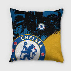 Подушка квадратная ЧЕЛСИ CHELSEA GOLDEN LOGO, цвет: 3D-принт