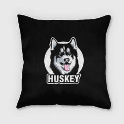 Подушка квадратная Собака Хаски Husky