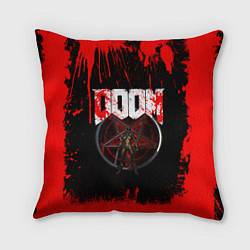 Подушка квадратная DOOMGIRL спина, цвет: 3D-принт