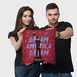 Подушка квадратная Dream America dream, цвет: 3D-принт — фото 2
