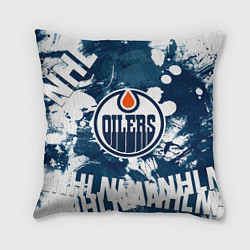 Подушка квадратная Эдмонтон Ойлерз Edmonton Oilers, цвет: 3D-принт
