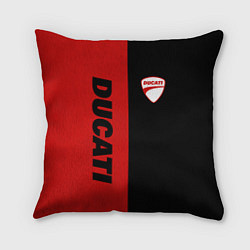 Подушка квадратная DUCATI BLACK RED BACKGROUND