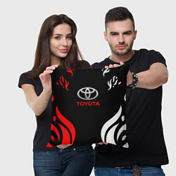 Подушка квадратная Автомобиль Toyota, цвет: 3D-принт — фото 2