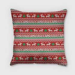 Подушка квадратная Deer Christmas Pattern