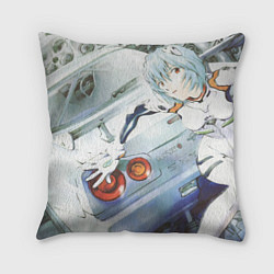 Подушка квадратная Rei Ayanami Evangelion, цвет: 3D-принт
